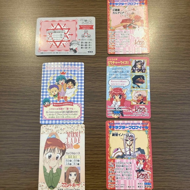 90年代人気アニメ カード 6枚セットの通販 by さみー's shop｜ラクマ