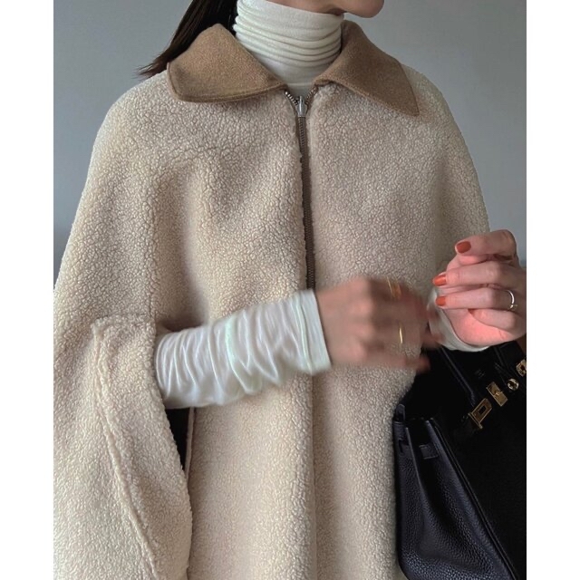 CLANE - CLANE REVERSIBLE BOA MILITARY CAPE COATの通販 by