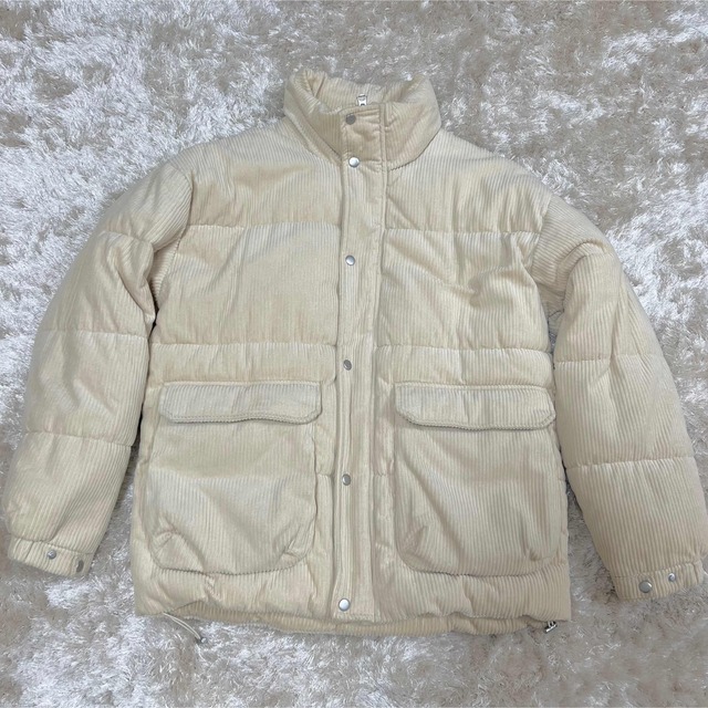 ZARA - ZARA コーデュロイ パフジャケット ダウンジャケット ベージュ