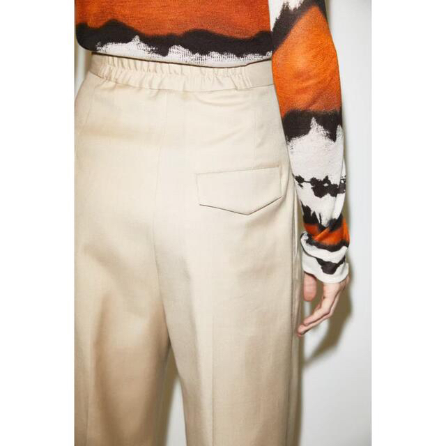 SLY - SLY THROW 2TUCK HW TROUSERS ベージュ スライ パンツの通販 by