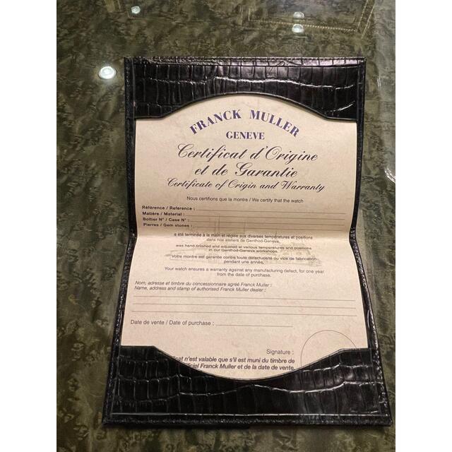 FRANCK MULLER - FRANCK MULLER 保証書 ケース付きの通販 by traveler