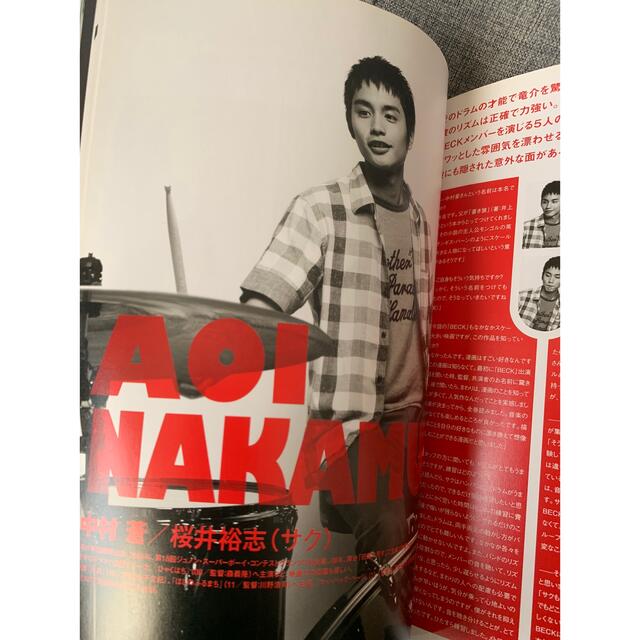 BECK 映画パンフレット 佐藤健 水嶋ヒロ 向井理 桐谷健太 中村蒼 忽那