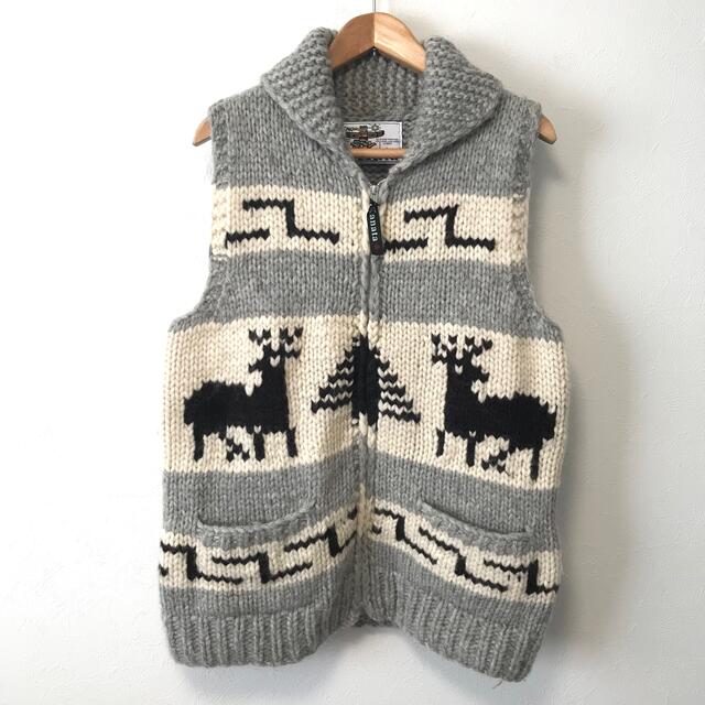 KANATA - 定4万 Kanata カナタ トナカイ柄カウチンニットベスト