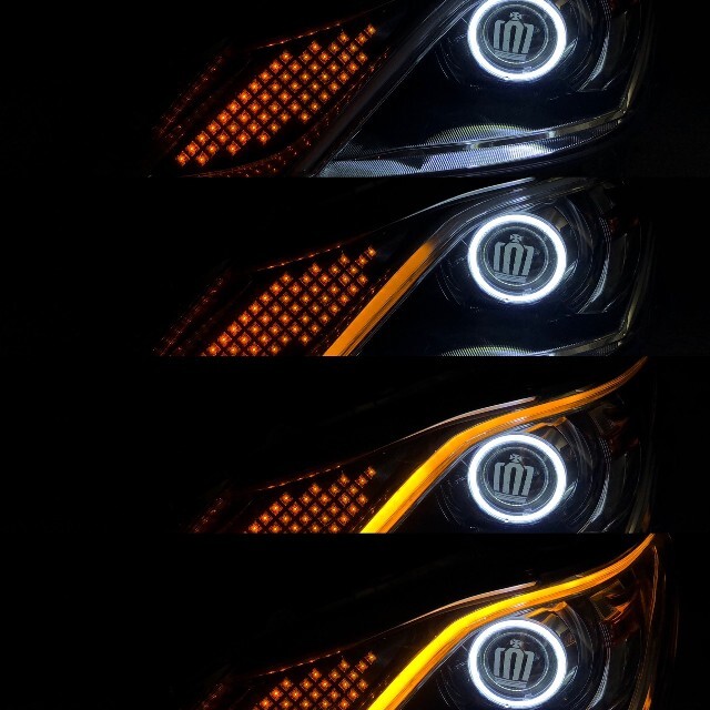 新作】210クラウン COBイカリング ワンオフ ヘッドライト