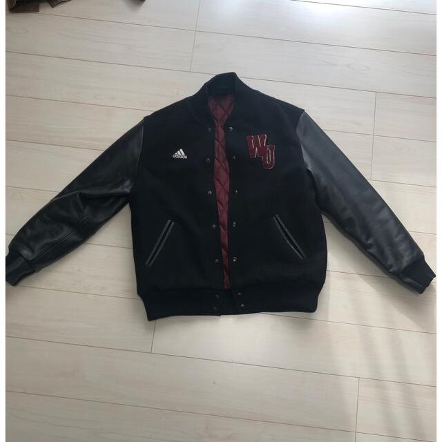adidas - 早稲田 アディダス 袖革 スタジャン Lサイズ ブラックの通販