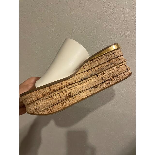 Chloe カミーユ、ウェッジサンダル 37 白