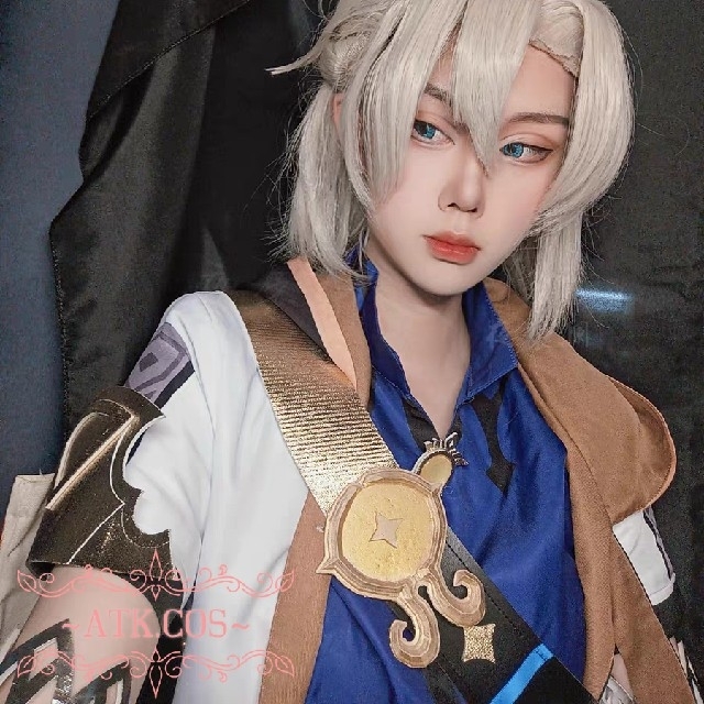 T⑧2 原神 アルベド コスプレ 武器 模様 靴 ウィッグ 高品質の通販 by