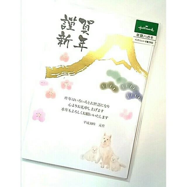 私製年賀はがき㉒ インクジェット・手書き対応 戌年 平成30年 6枚入
