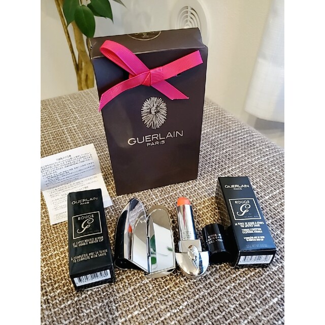 GUERLAIN - 【美品】ゲラン ルージュジェ リップ+ケースセットの通販