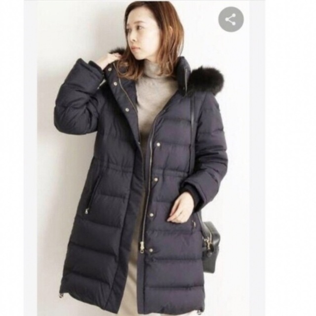 IENA - IENA イエナ Pタフタ ロングダウンコート ネイビー 38の通販 by