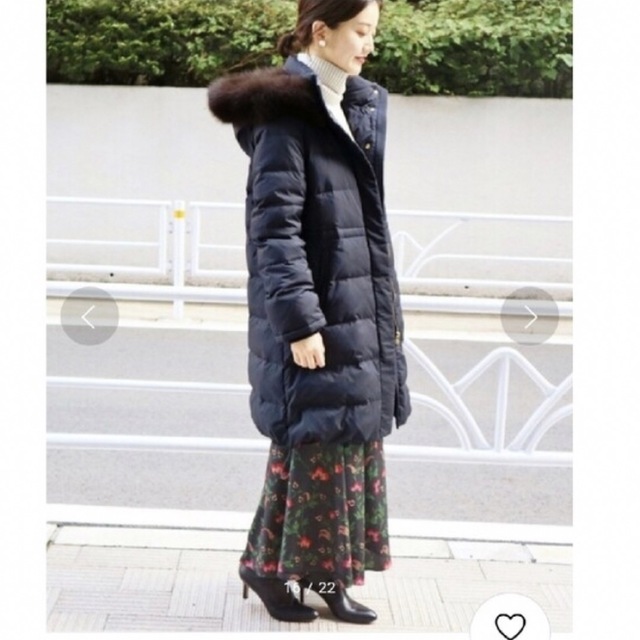 IENA - IENA イエナ Pタフタ ロングダウンコート ネイビー 38の通販 by