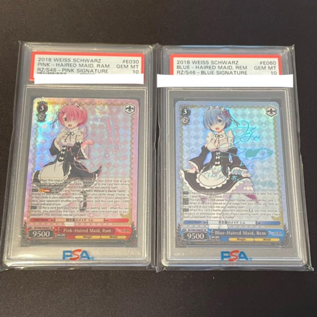 PSA10】 青色髪のメイド レム SP ヴァイスシュバルツ サイン