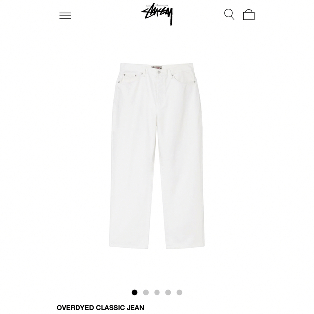STUSSY - stussy OVERDYED CLASSIC JEAN 22AW WHITEの通販 by @npan