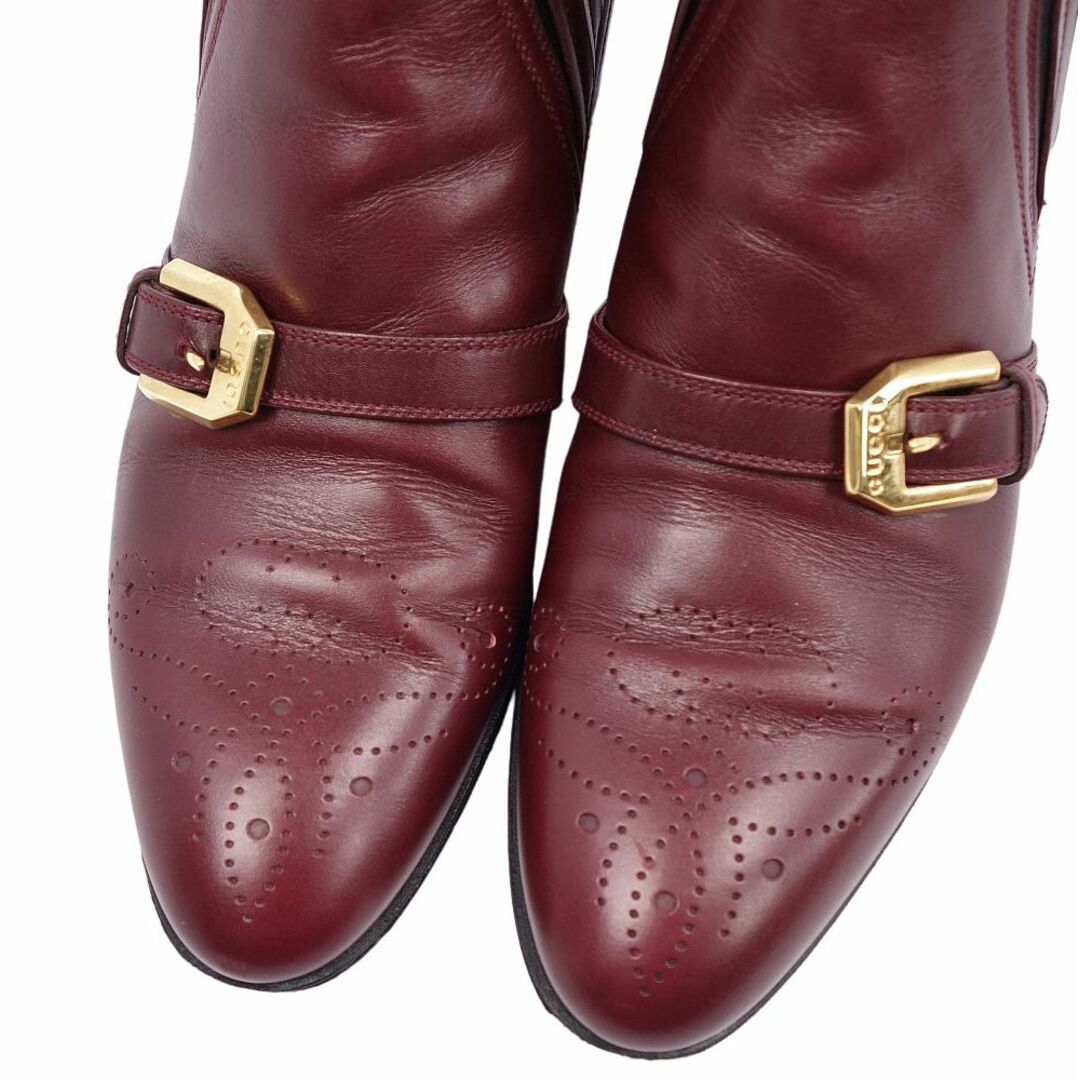 GUCCI - グッチ GUCCI ブーツ ショートブーツ カーフレザー メダリオン