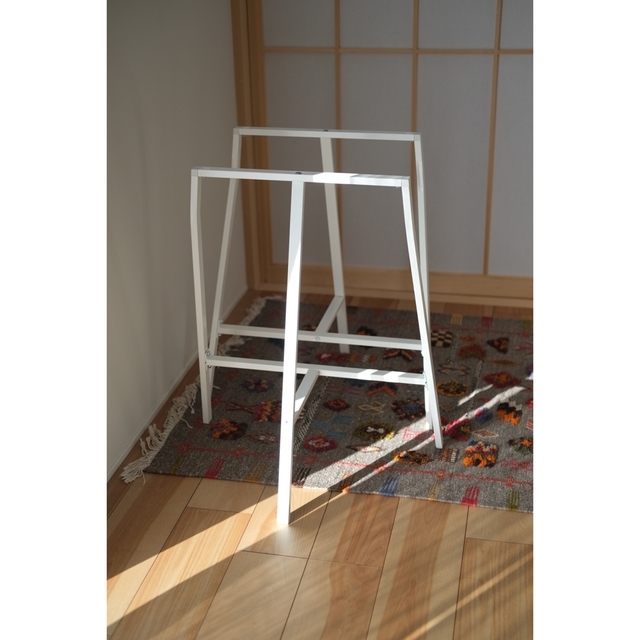 IKEA - IKEA LERBERG 2台セット レールベリ 架台 テーブル 脚 白の通販