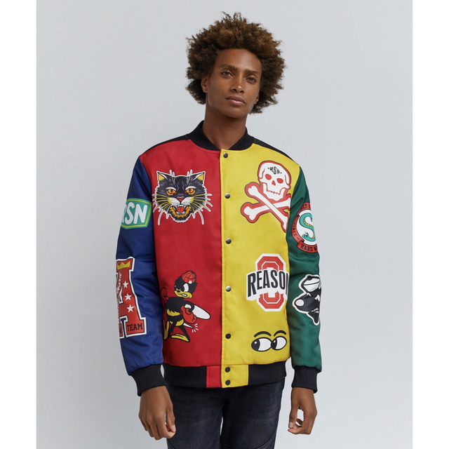 REASON BRAND ド派手 スタジャン XLの通販 by ムラマサ's shop｜ラクマ