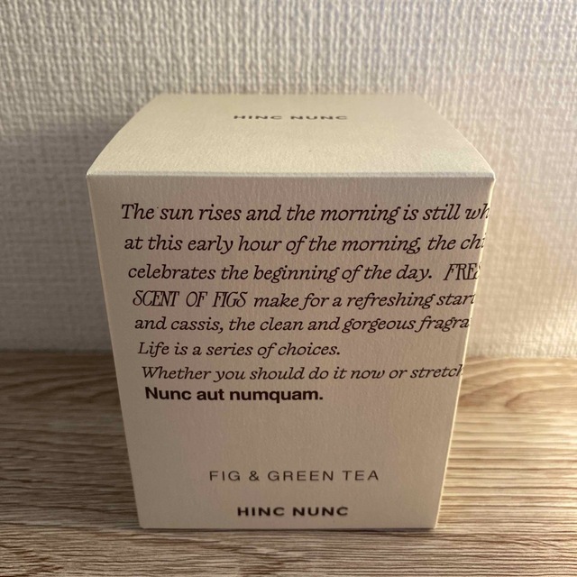 HINC NUNC アロマキャンドル フィグ&グリーンティー FIG & GREEN TEA