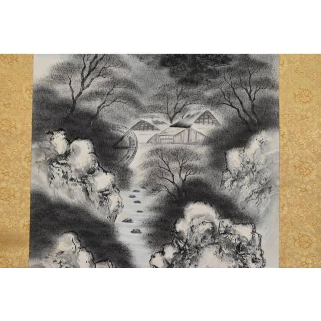 真作】寺田一夫/山水図/掛軸☆宝船☆AB-326の通販 by 掛軸✩宝船✩'s