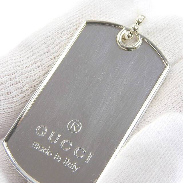 GUCCI - 【本物保証】 箱・布袋付 超美品 グッチ GUCCI ドッグタグ