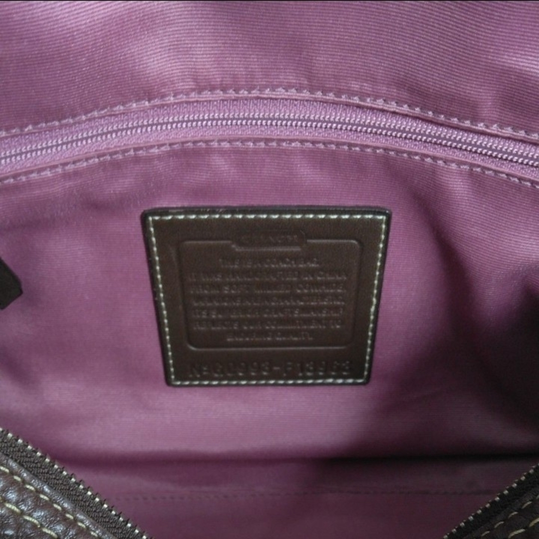 COACH - コーチ ハンプトンズ レザー ジップ サッチェル ハンドバッグ