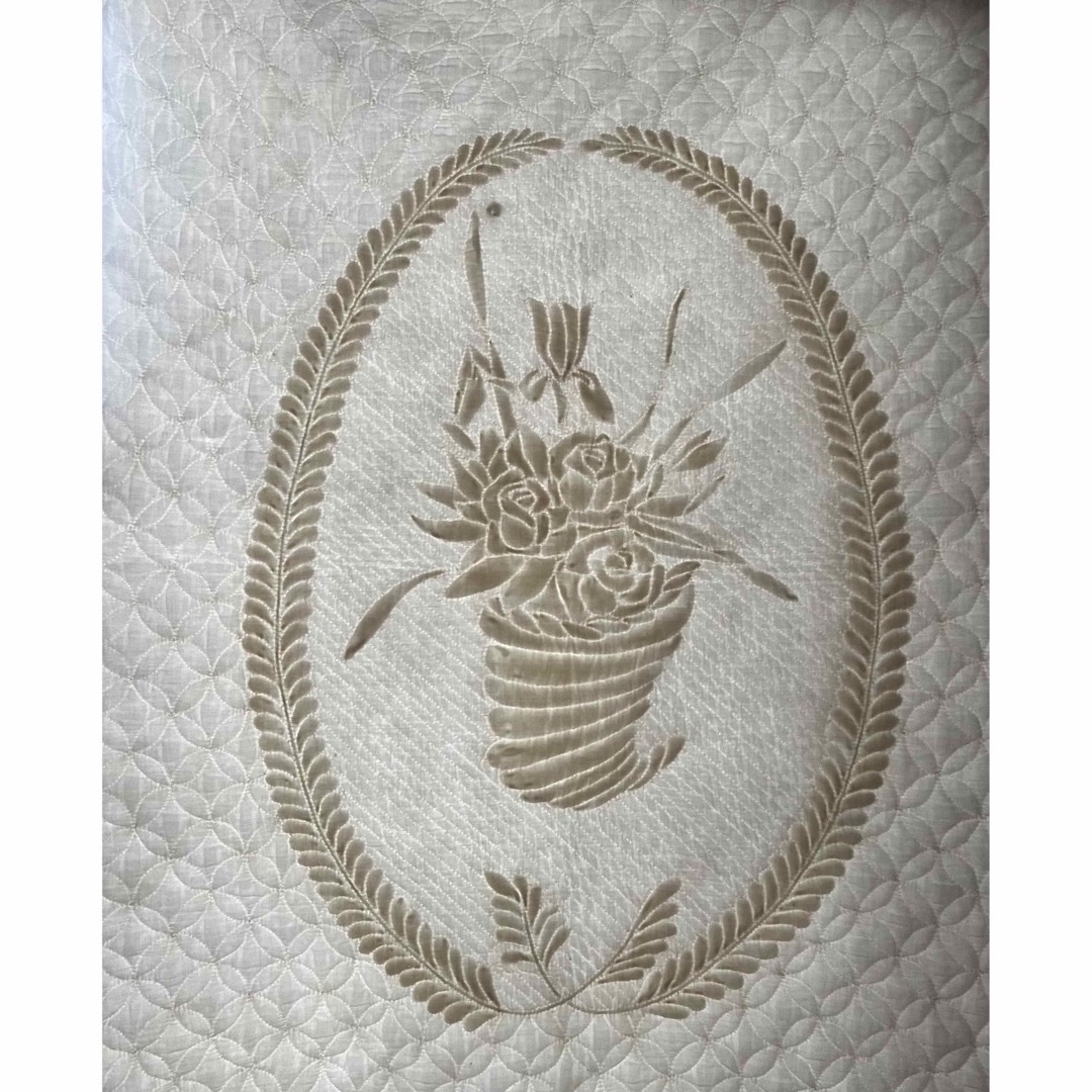 マミーのキルト］ホワイトキルト ハンドメイド #55 マミーのキルト