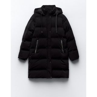 ZARA - ZARA ウインドプロテクション フードパフアノラック ダウン