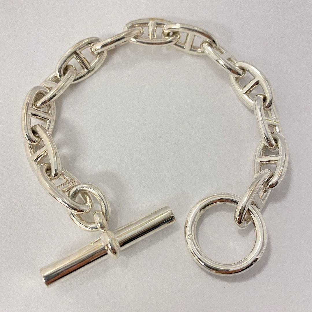 HERMES - 未使用 エルメス シェーヌダンクル GM シルバーブレスレット