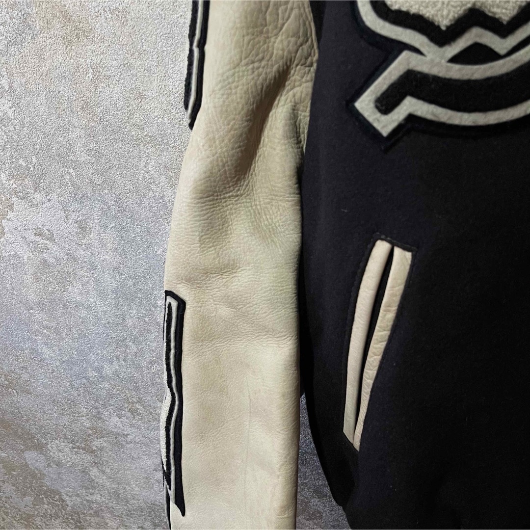 W)taps - WTAPS × Golden Bear 初期 スタジャン 袖レザー ワッペンの