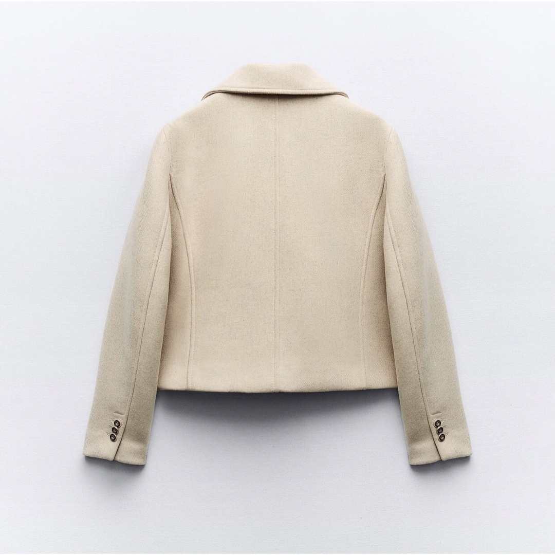 ZARA - ZARA クロップド ダブルブレスト ウールブレンドコートMサイズ