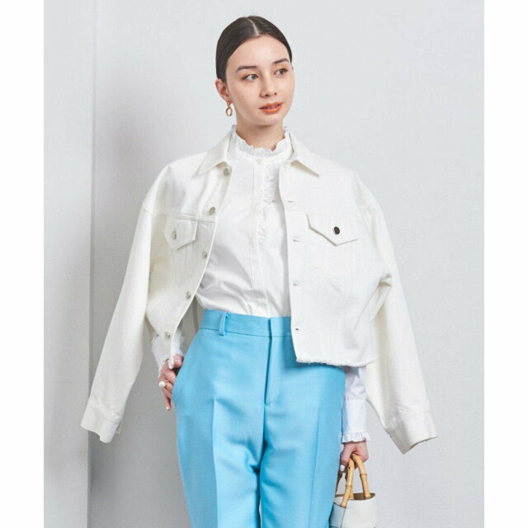 UNITED ARROWS - 【WHITE】【S（36）】フリル スタンドカラー シャツの