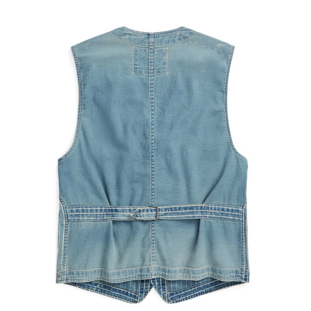 RRL - 新品*RRL*インディゴ ストライプド ツイル ベスト*S* ダブル