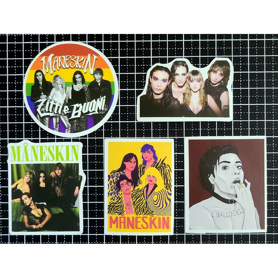 No.10 5枚セット マネスキン MANESKIN 防水 ステッカー シールの通販