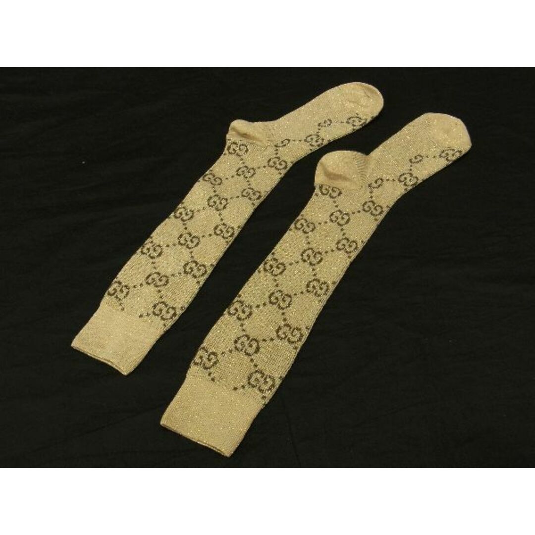 GUCCI - □新品同様□ GUCCI グッチ GG柄 ラメ ソックス 靴下 ブラウン