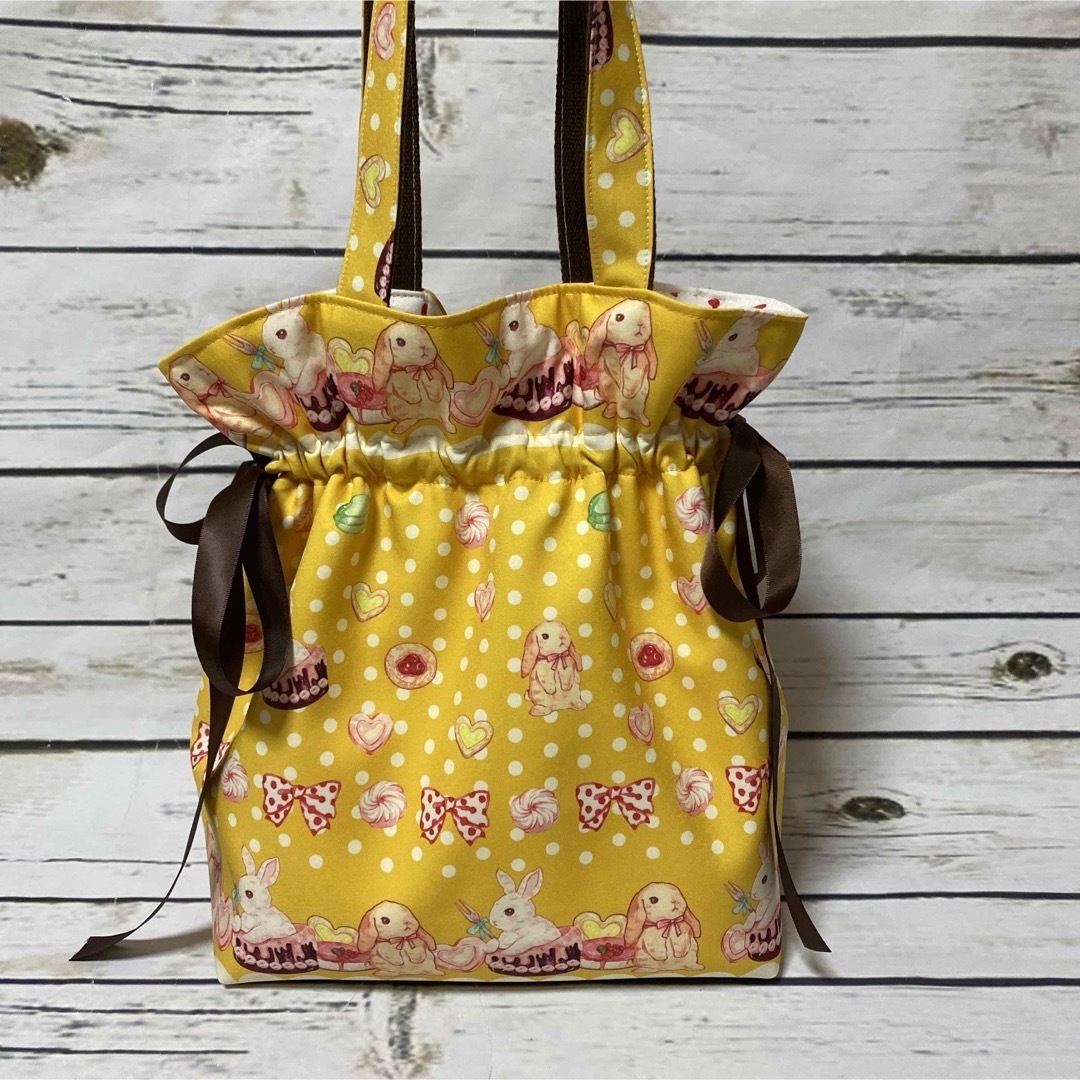 ね*様 ハンドメイド 丸底巾着 バッグ コヤンイサムチョン コヤンイサム