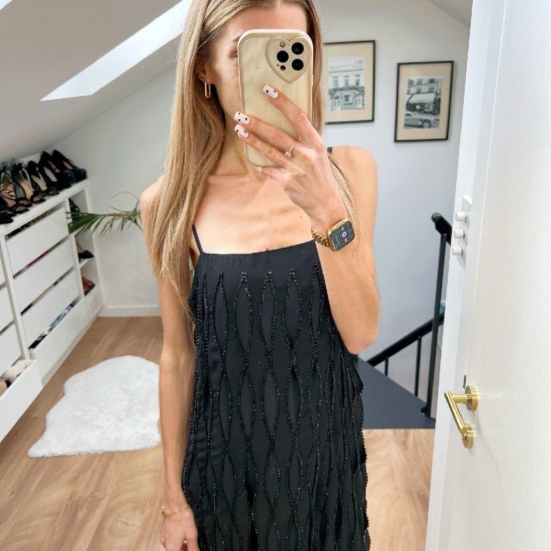 ZARA - ZARA ZW COLLECTION フリンジ スパンコール ワンピースの通販