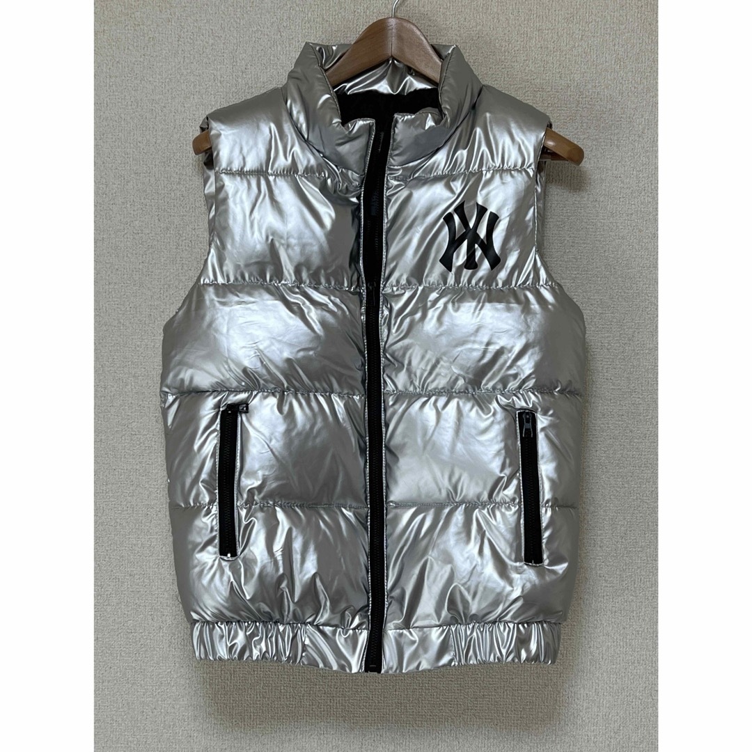 BOLLINI - ボリーニ シルバー ダウンベスト ヤンキース イタリアミラノ