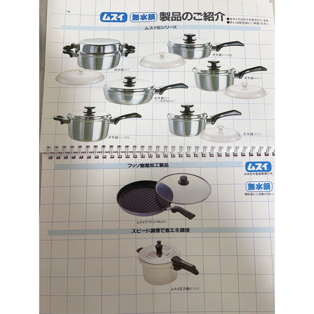 未使用品 送料込み ムスイ圧力鍋 無水鍋 4L 日本食生活改善指導会の