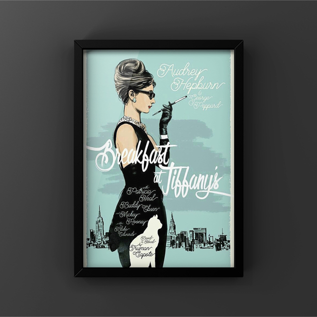 371】アートポスター オードリーヘップバーン ティファニーで朝食をの