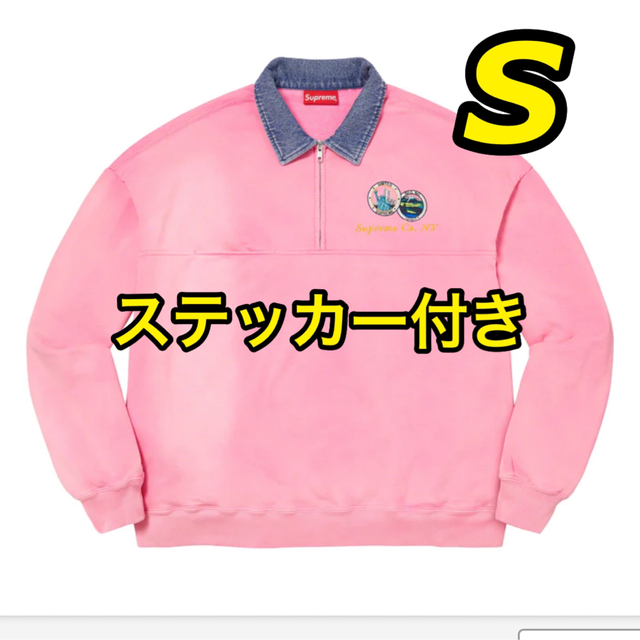 Supreme - supreme Denim Collar Half Zip Sweatshirtの通販 by こん