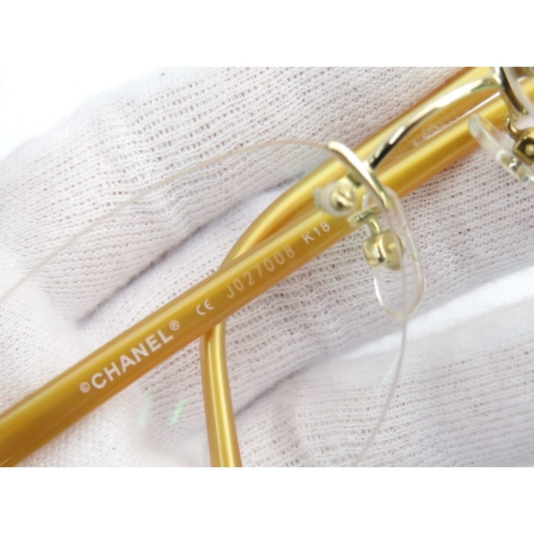 CHANEL - □美品□ シャネル 眼鏡 メガネ 度入り ゴールド K18 YG 54