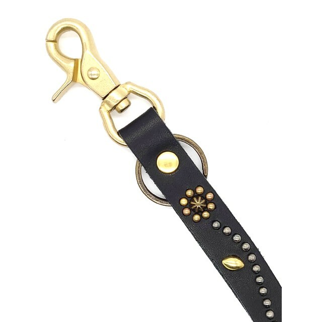 CALEE - ④⑧ 送料込 レザー キーホルダー スタッズ アメカジ レザーの