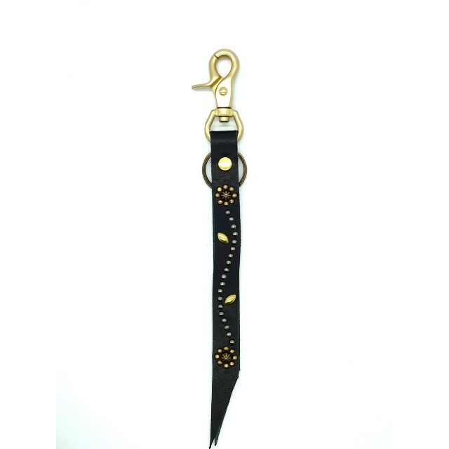 CALEE - ④⑧ 送料込 レザー キーホルダー スタッズ アメカジ レザーの