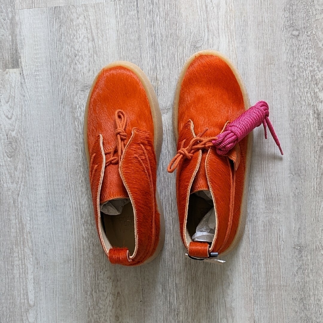 ZARA - CLARKS® X ZARA レザー ショートブーツ 38サイズ オレンジ色の