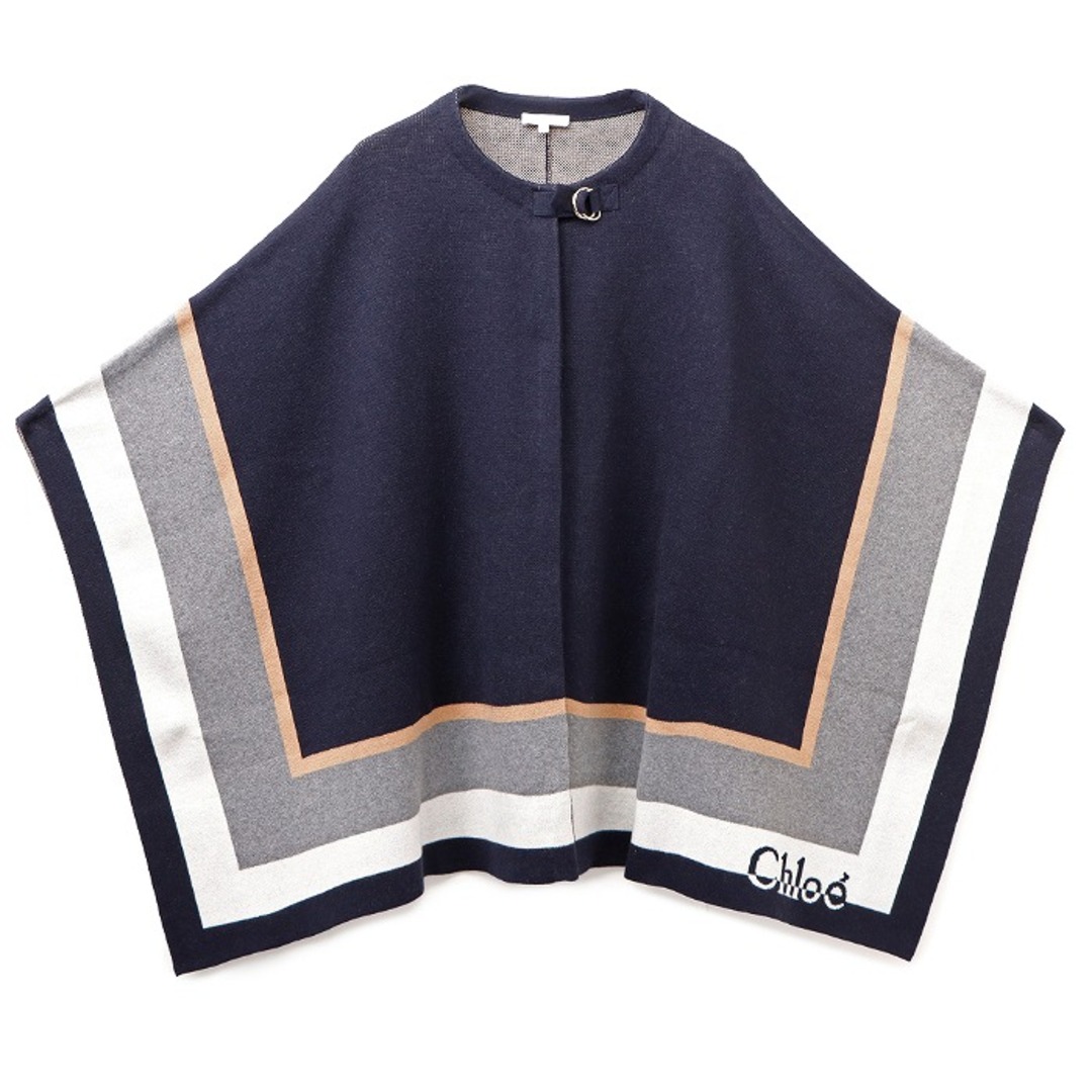 Chloe - クロエ CHLOE ケープ ロゴ ニット ポンチョ C16443 0003 859の