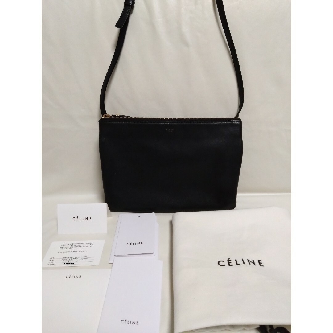 CELINE - CELINE セリーヌ トリオ ラージ ショルダー バッグ 旧ロゴ