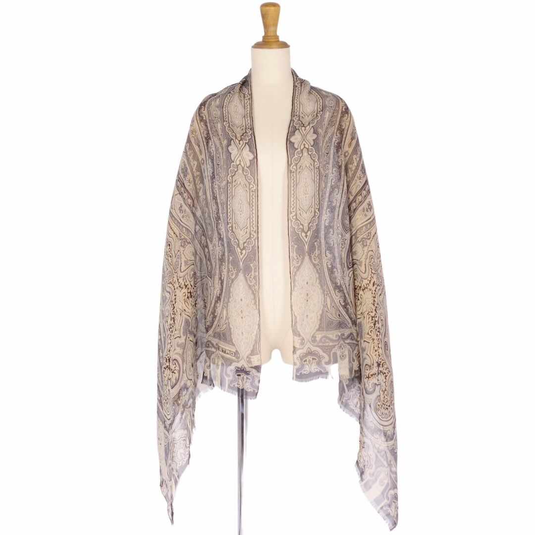 ETRO - エトロ ETRO マフラー ストール 総柄 ペイズリー柄 シルク100
