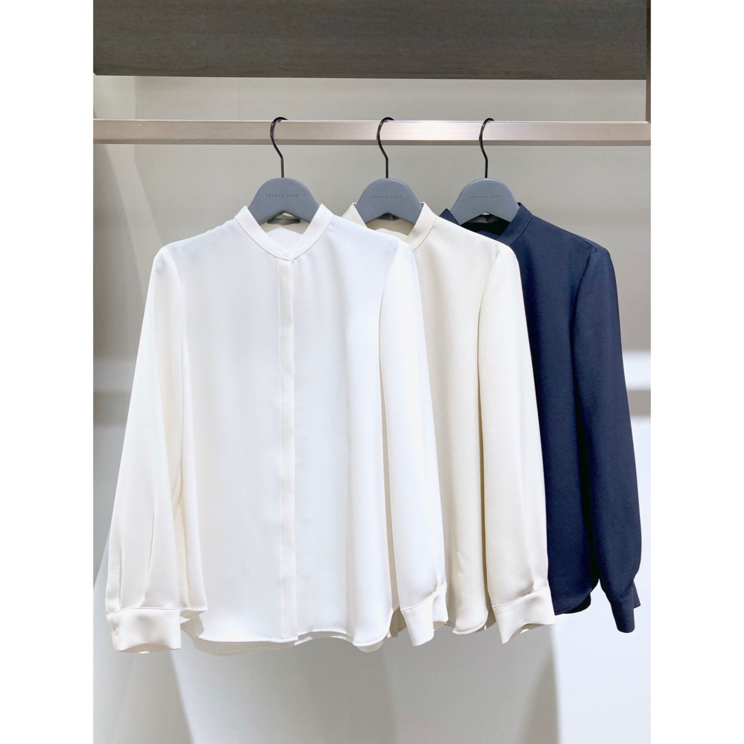 Theory Luxe ボウタイ取り外し可能ブラウス 2way アイボリー Theory