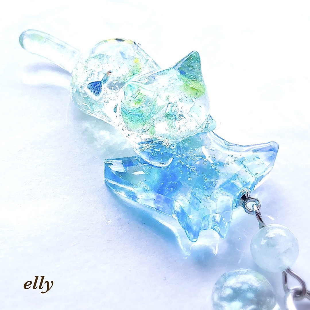 琉球ガラス 海ほたる 蓄光 マンタ じゃれ猫 熱帯魚 レジン