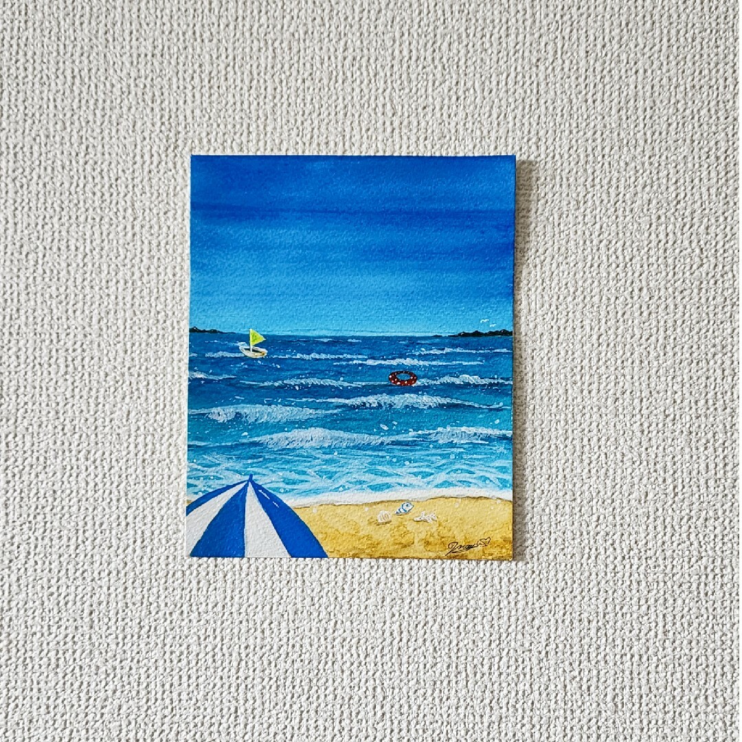 水彩画 風景画 海の絵の通販 by ☆ハッピーカラー☆｜ラクマ