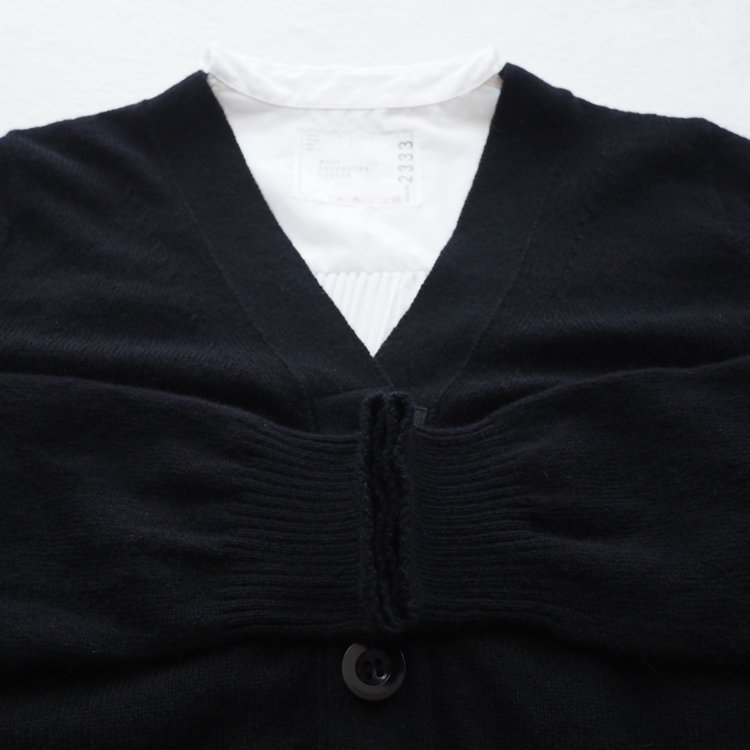 sacai - sacai サカイ 切替 バックプリーツブラウス ドッキングニット